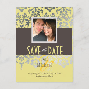 Cartes postales photo DIY couleur/damas, Enregistr