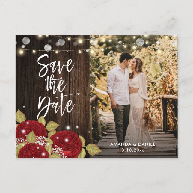 Cartes postales photo pour annoncer la date de mar (Devant)