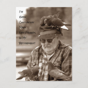 Cartes postales pigeons oiseaux Retraite Humour dr