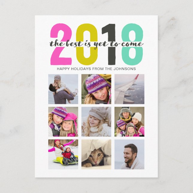 cartes postales pipe% colorées de 2018 % | (Devant)