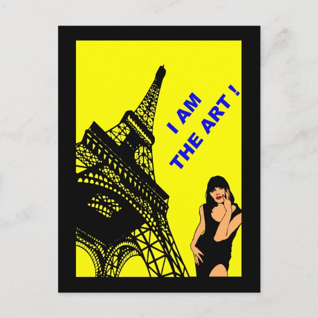 CARTES POSTALES POP ART PARIS DESIGNS LOGOS VISUEL POSTCARD (Front)
