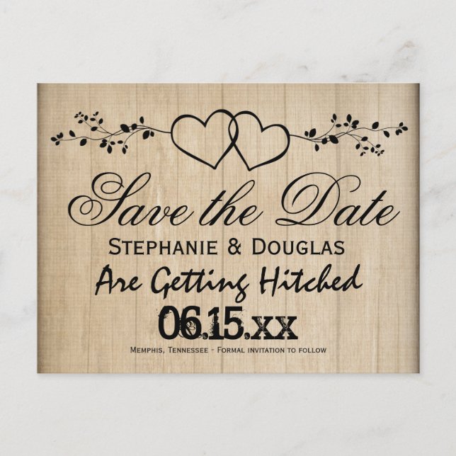 Cartes postales pour annoncer la date de mariage a (Devant)