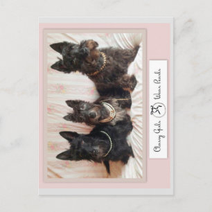 Cartes postales pour filles de classe avec perles