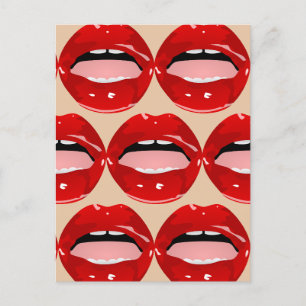 CARTES POSTALES POUR FILLES ROUGES GAUFFES