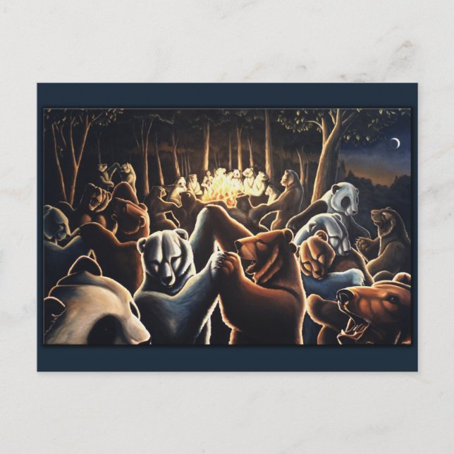 Cartes postales pour la fête des ours de danse (Devant)