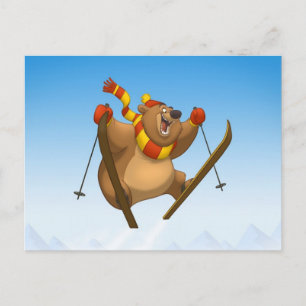 Cartes postales pour les ours à ski