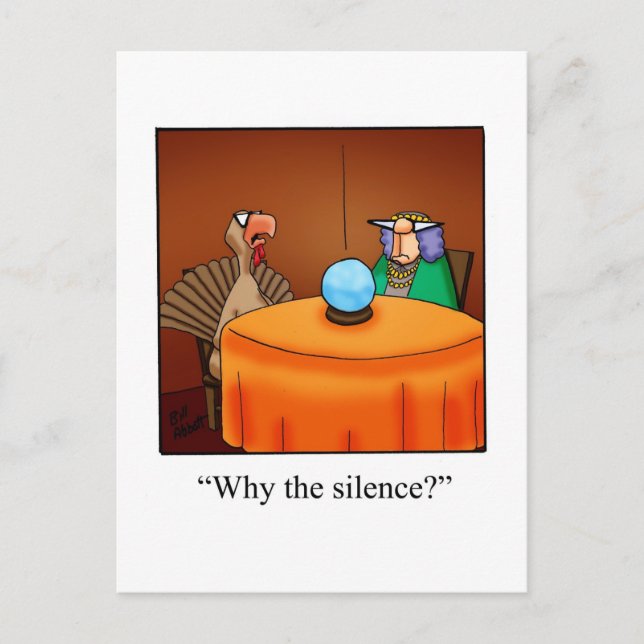 Cartes postales pour l'Humour de Thanksgiving (Devant)