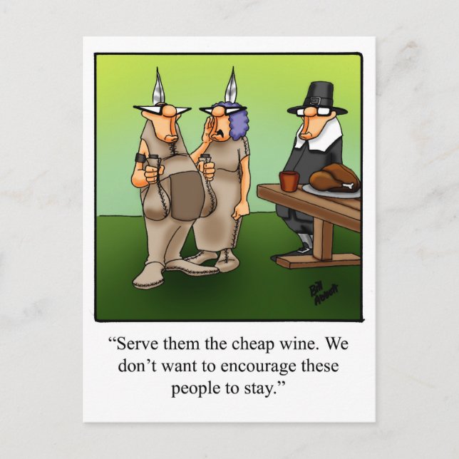 Cartes postales pour l'Humour de Thanksgiving (Devant)