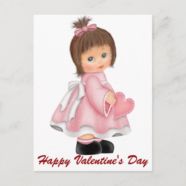 Cartes postales pour petites filles Heureuses Sain (Devant)