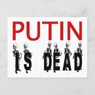 Cartes postales : Poutine est mort !