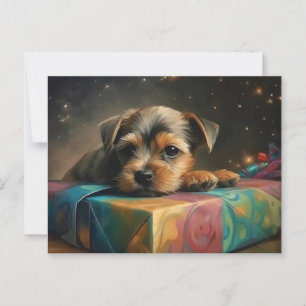 Cartes Postales Puppy Noël Postcard
