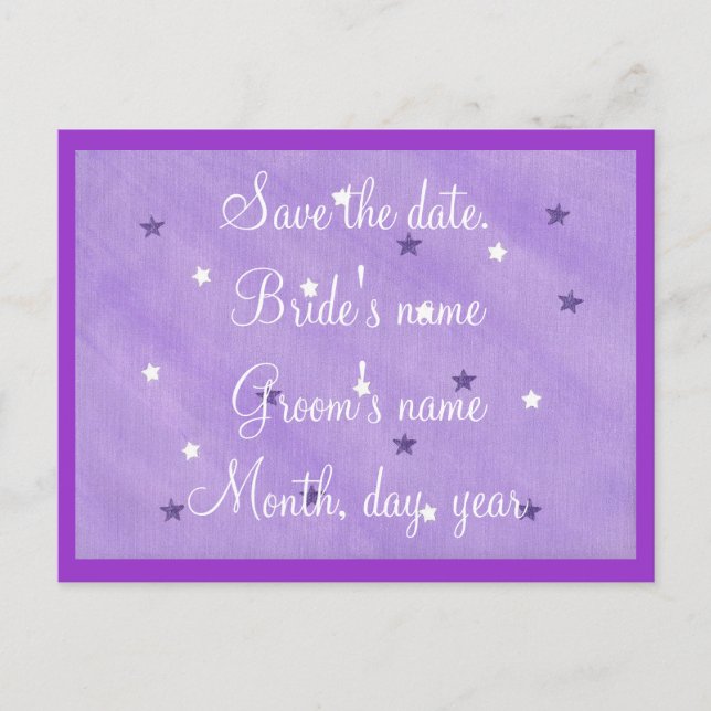 Cartes postales &quot;Étoiles violettes et blanche (Devant)