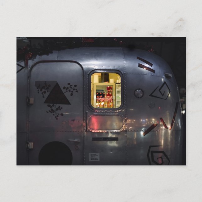 CARTES Postales RETRO CAMPER TRAILER (Devant)