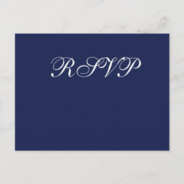 Cartes postales RSVP Blue Nautical Wedding (Devant)