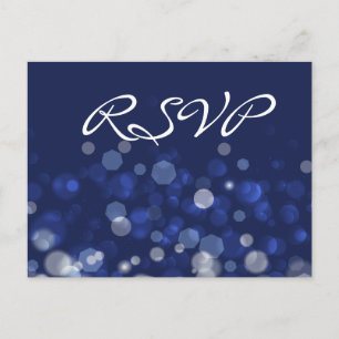 Cartes postales RSVP Blue Winter Them Wedding
