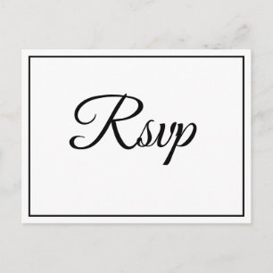 Cartes postales RSVP Classic Elegant Script