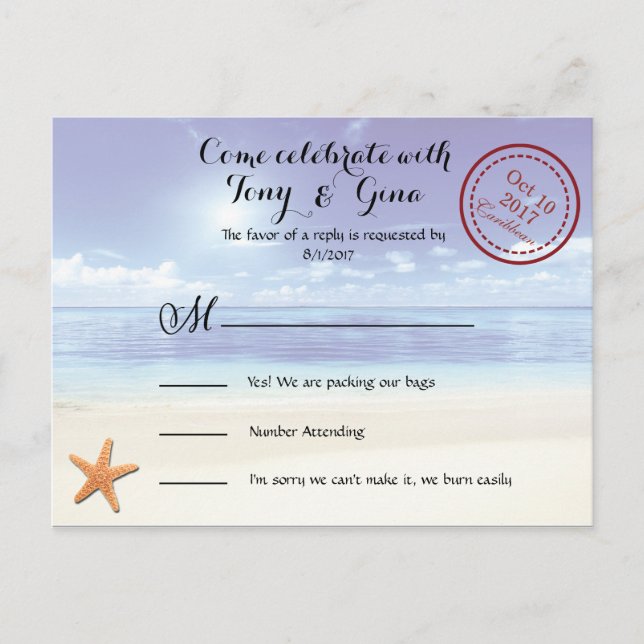 Cartes postales RSVP Destination Dreamz (Devant)