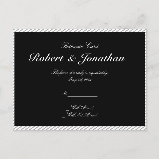 Cartes postales RSVP pour groom peint (Devant)