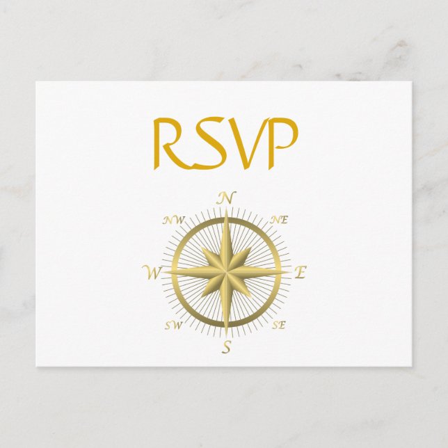 Cartes postales RSVP pour mariage nautique blanc (Devant)