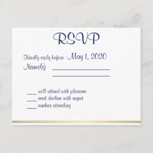 Cartes postales RSVP pour mariage nautique blanc