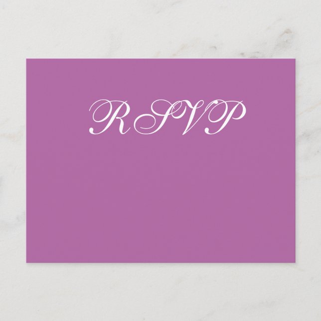 Cartes postales RSVP Radiant Orchid Wedding (Devant)