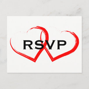 Cartes postales RSVP RSVP pour pinceau rouge