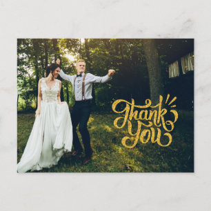 Cartes postales Rustic Gold Sparkle Mariage