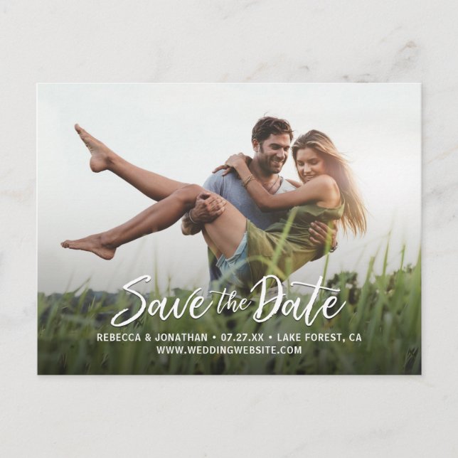 Cartes postales "Save the Date" pour photos de mar (Devant)