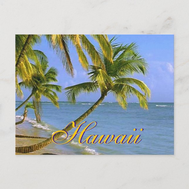Cartes postales Script de palmiers hawaïens (Devant)