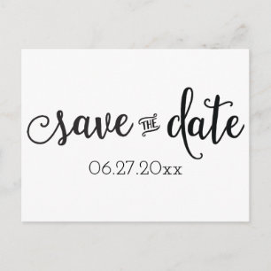 Cartes postales Script noir et blanc Enregistrer l