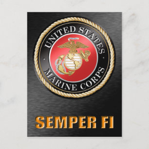 Cartes postales Semper Fi du Corps des Marines des
