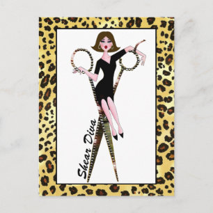 Cartes postales Shear Diva (avec cheveux foncés)