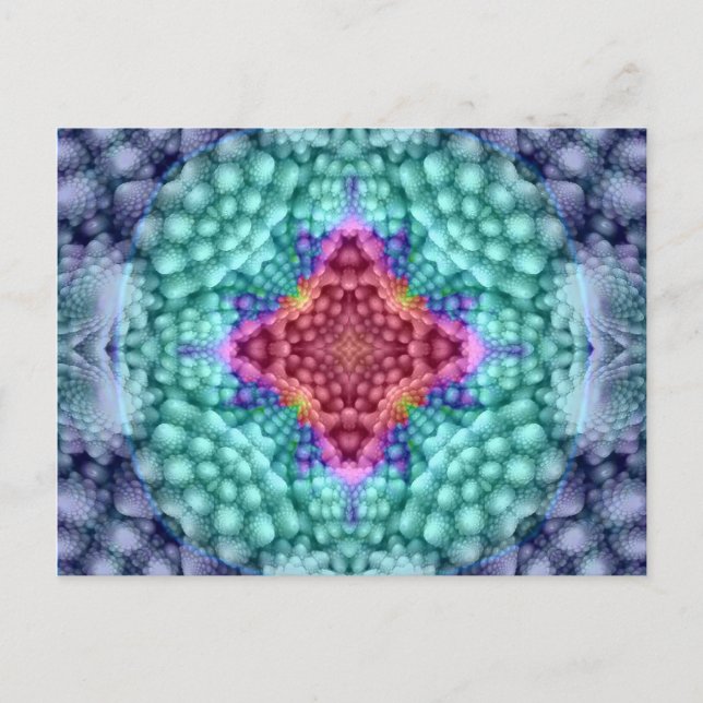 Cartes    postales super bleu Vintage Kaleidoscope (Devant)