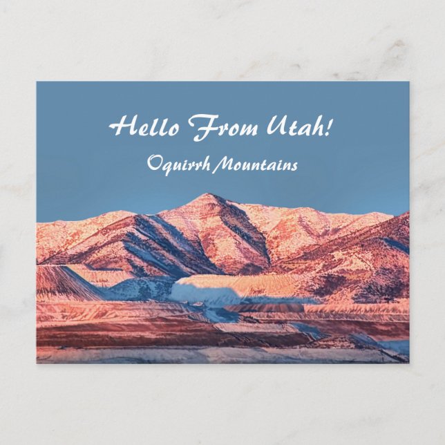 Cartes postales Utah Monts Oquirrh Premier hiver d (Devant)