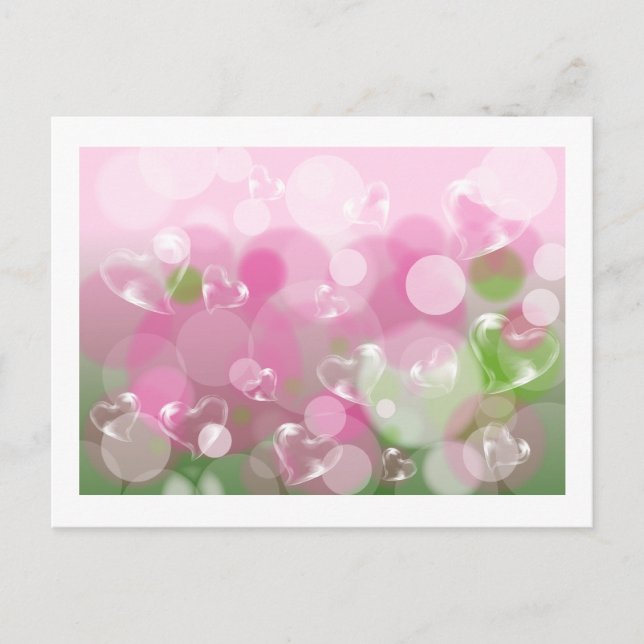 Cartes postales Valentine de Glass Hearts (Devant)