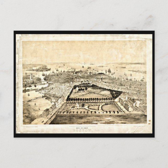 Cartes postales Vintage Boston Maps-27 (Devant)