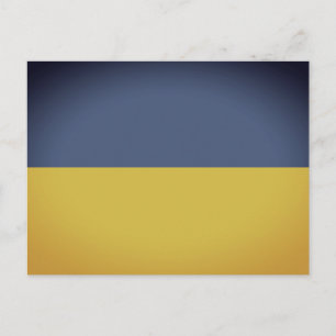 Cartes postales vintage du drapeau ukrainien bleu 