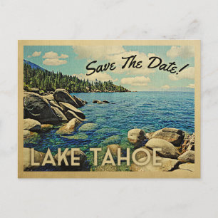 Cartes postales vintage Lake Tahoe Save The Date
