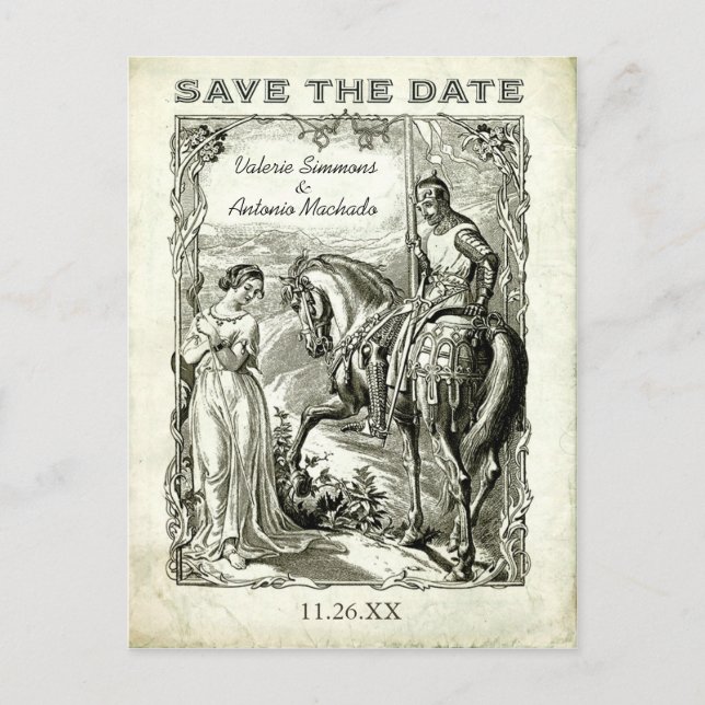 Cartes postales vintage romantiques pour annoncer  (Devant)