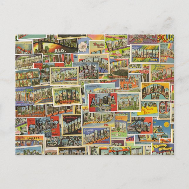Cartes postales Vintage voyage vierges (Devant)