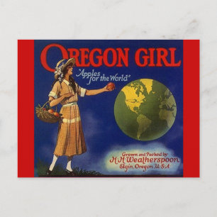 Cartes postales vintages de pommes de l'Oregon