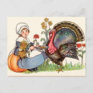 Cartes postales vintages de Thanksgiving Turkey