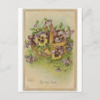 Cartes postales vintages en Pansy Valentines victo
