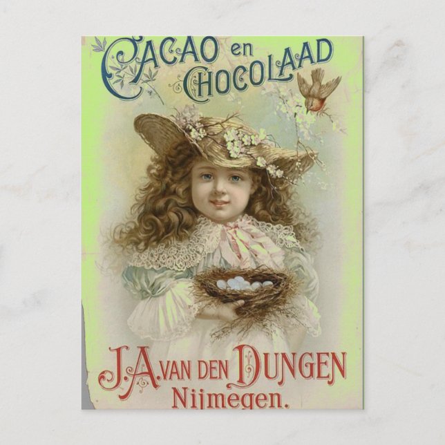 CARTES POSTALES vintages - PUBLICITÉ AU CHOCOLAT - (Devant)
