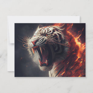 Cartes Postales  White Tiger