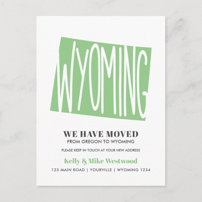 Cartes postales Wyoming Nous avons déménagé Nouvel (Devant)