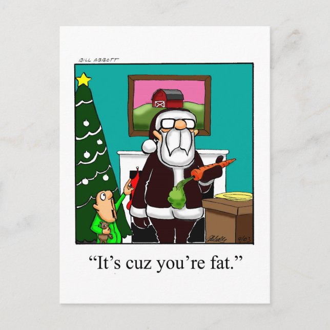 Cartes Postales Xmas Drôle Cuz Votre Gros Père Noë (Devant)