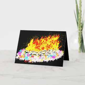 Cartes Pour Fêtes Annuelles ל״ג בעומר Lag B'Omer feu de joie scintillant