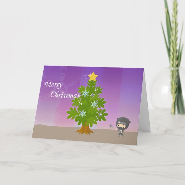 CARTES POUR FÊTES ANNUELLES 忍者のクリスマス (Devant)