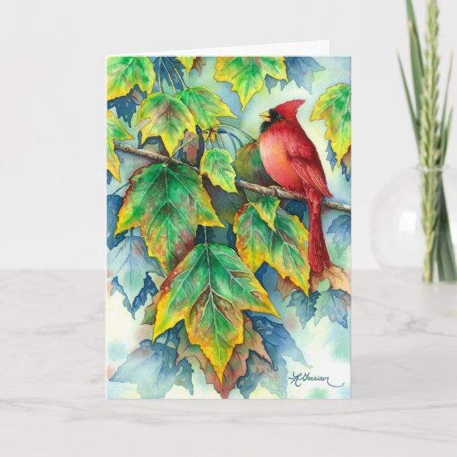 Cartes Pour Fêtes Annuelles 0004 Cardinal Sympathy Card (Devant)